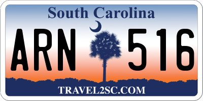 SC license plate ARN516
