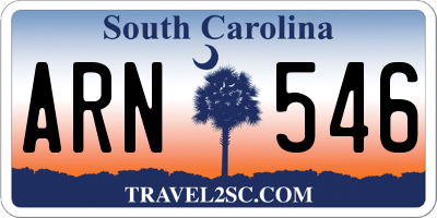 SC license plate ARN546