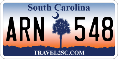 SC license plate ARN548