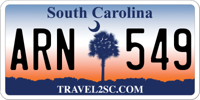 SC license plate ARN549