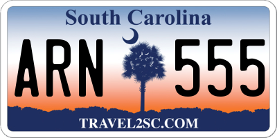 SC license plate ARN555