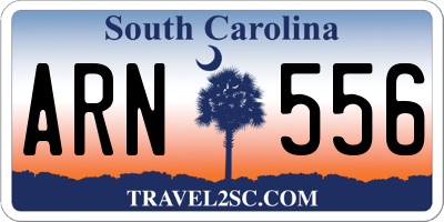 SC license plate ARN556