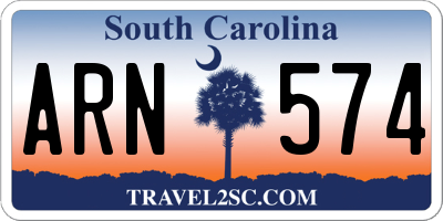 SC license plate ARN574