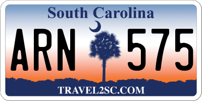 SC license plate ARN575