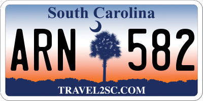 SC license plate ARN582