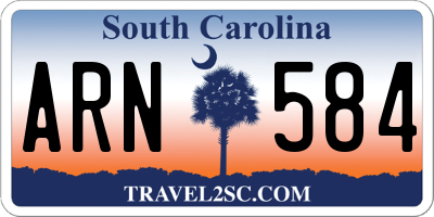 SC license plate ARN584