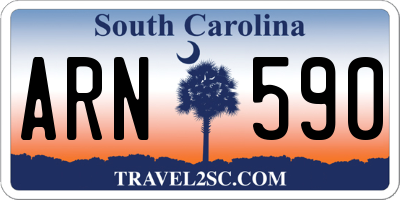 SC license plate ARN590