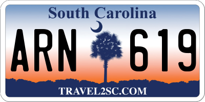 SC license plate ARN619