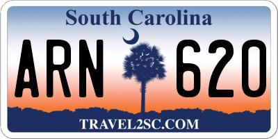 SC license plate ARN620