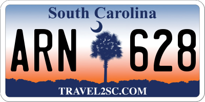 SC license plate ARN628