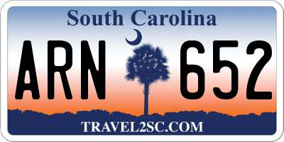 SC license plate ARN652