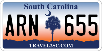SC license plate ARN655