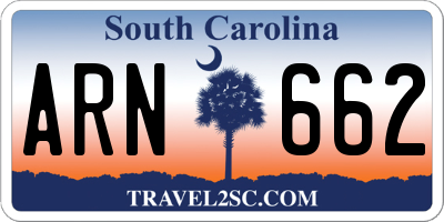 SC license plate ARN662