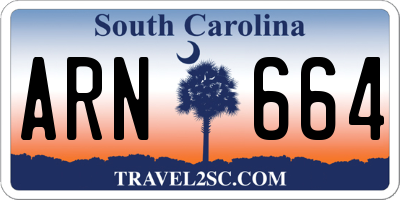 SC license plate ARN664