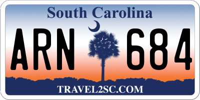 SC license plate ARN684