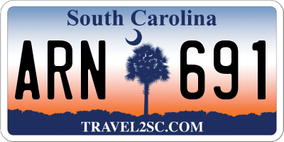 SC license plate ARN691