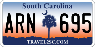 SC license plate ARN695