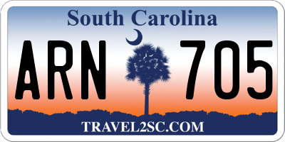 SC license plate ARN705