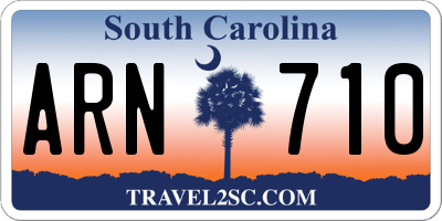 SC license plate ARN710