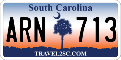 SC license plate ARN713