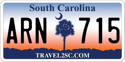 SC license plate ARN715