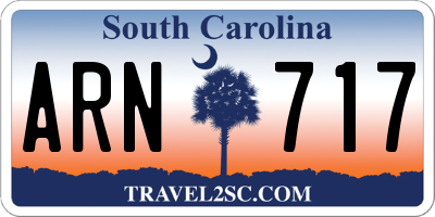 SC license plate ARN717