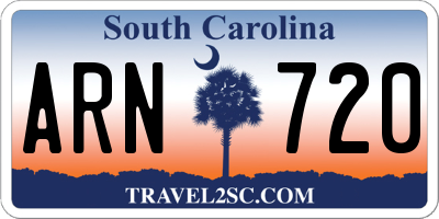 SC license plate ARN720