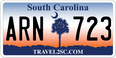 SC license plate ARN723