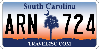 SC license plate ARN724