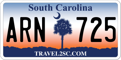 SC license plate ARN725