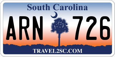 SC license plate ARN726