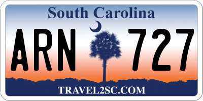 SC license plate ARN727
