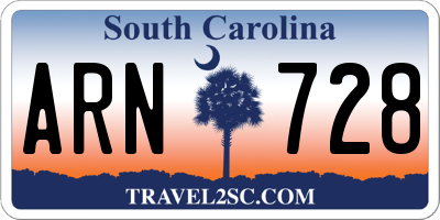 SC license plate ARN728