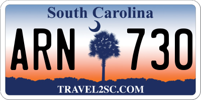 SC license plate ARN730