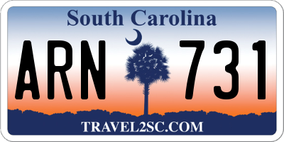 SC license plate ARN731