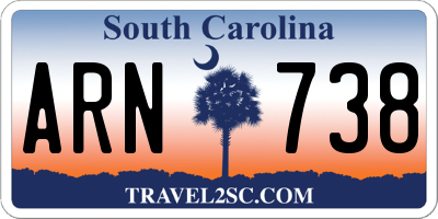 SC license plate ARN738