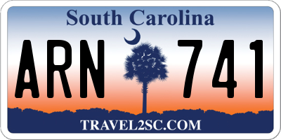 SC license plate ARN741