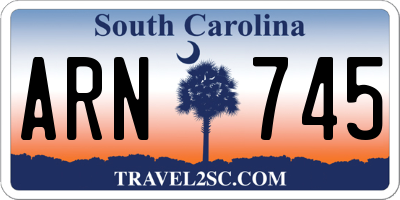 SC license plate ARN745