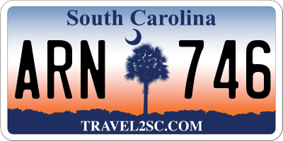 SC license plate ARN746