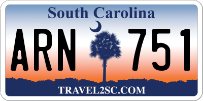 SC license plate ARN751