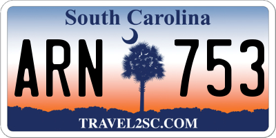 SC license plate ARN753