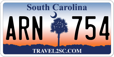 SC license plate ARN754