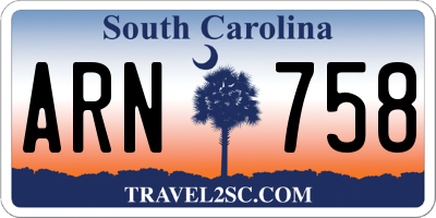 SC license plate ARN758