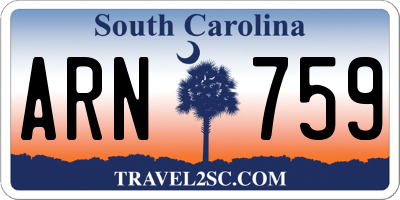 SC license plate ARN759