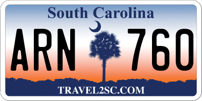SC license plate ARN760