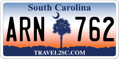 SC license plate ARN762