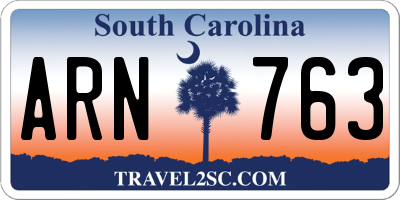 SC license plate ARN763