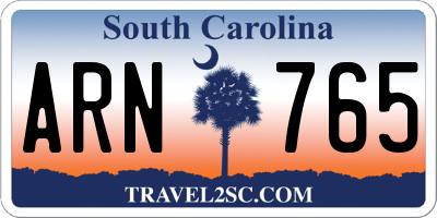 SC license plate ARN765