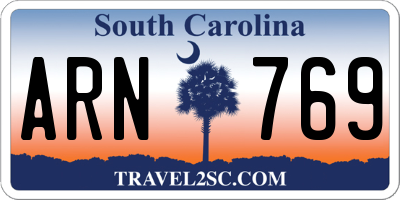 SC license plate ARN769