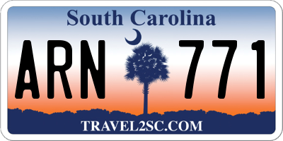 SC license plate ARN771